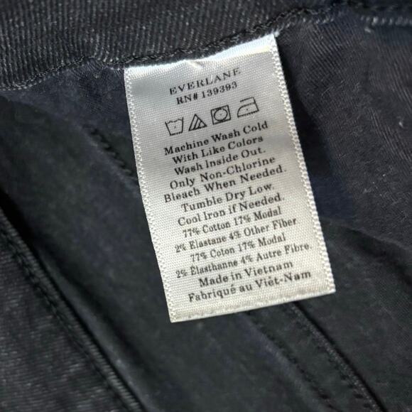 Everlane High Rise Skinny Jeans Black Wash Size 28 Regular - Picture 5 of 6